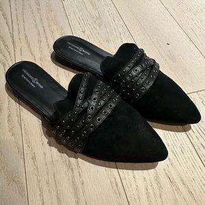 Something Navy Mule Shoes